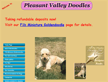 Tablet Screenshot of pleasantvalleydoodles.com